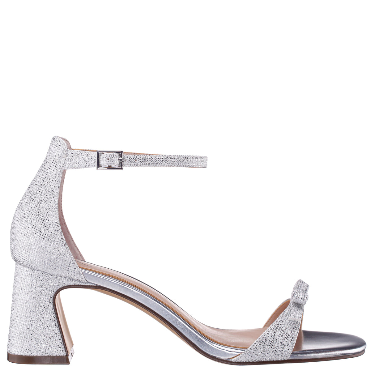 Bia Silver Sandal Mid-Heel | Nina Shoes