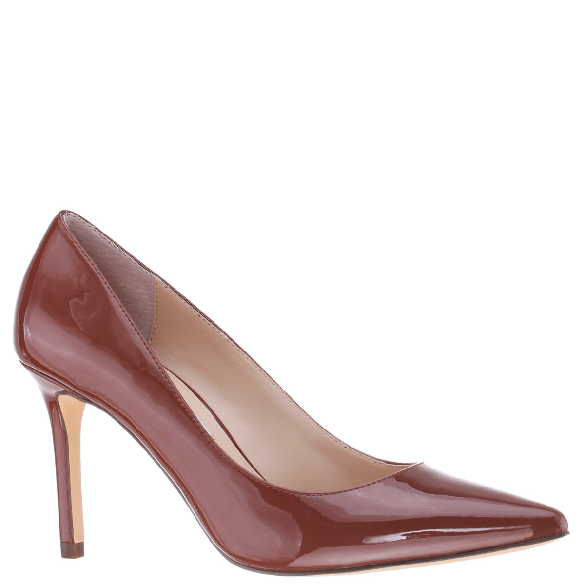 Nina85 Brown Patent Leatherette High-Heel Classic Pump | Nina Shoes