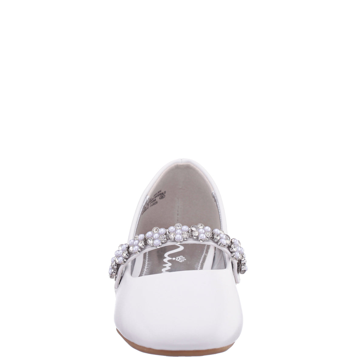 Girls Joansie White Smooth Ballet Dress Shoe | Nina Shoes