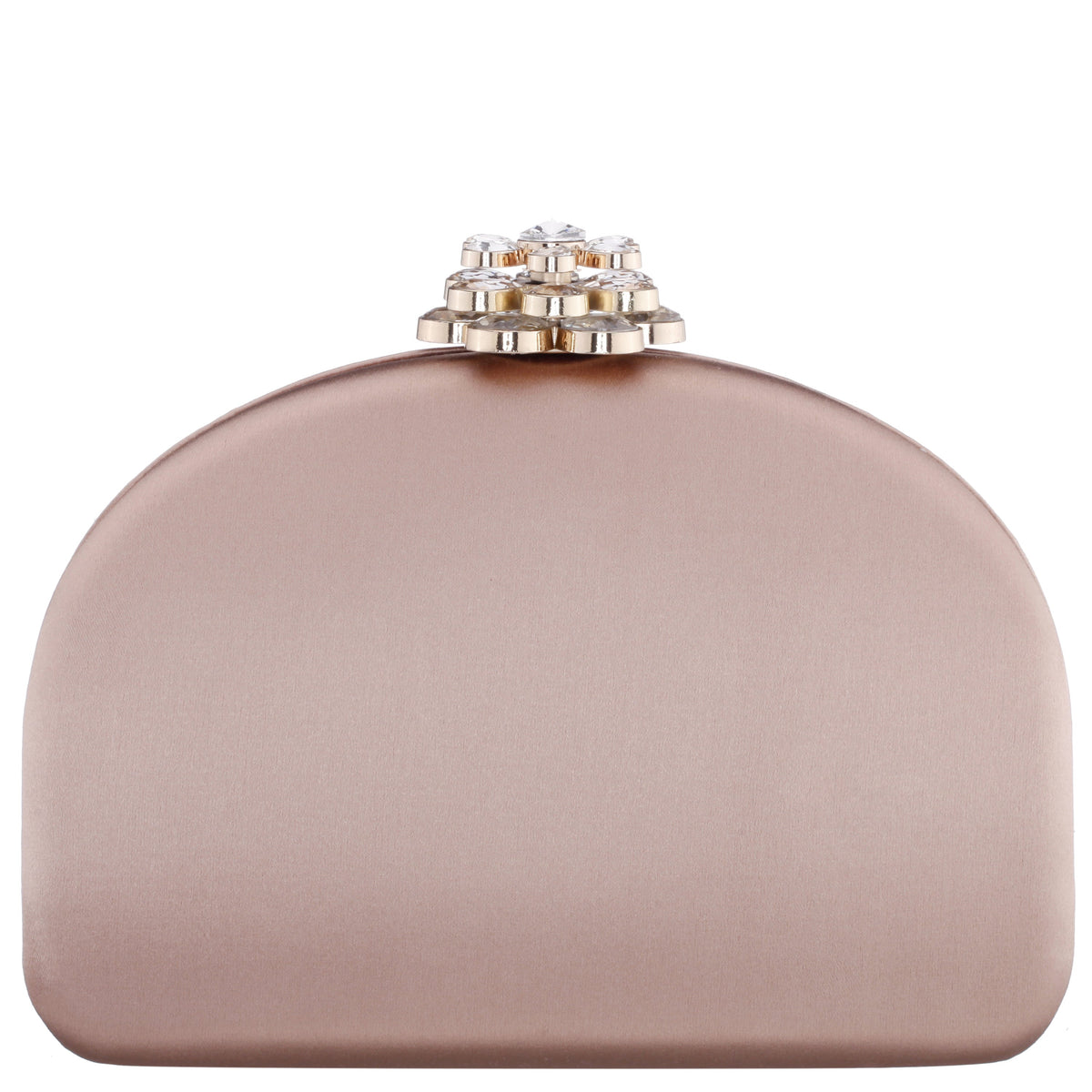 Nivi Brown Satin Minaudiere | Nina Shoes