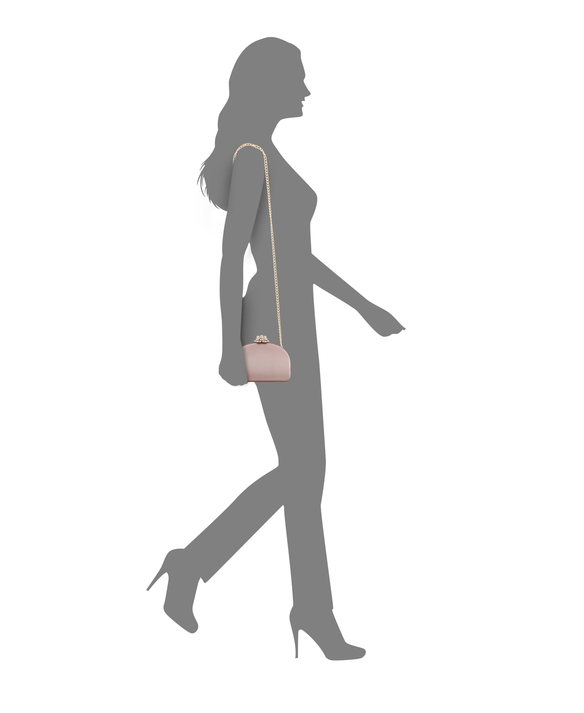 Nivi Brown Satin Minaudiere | Nina Shoes
