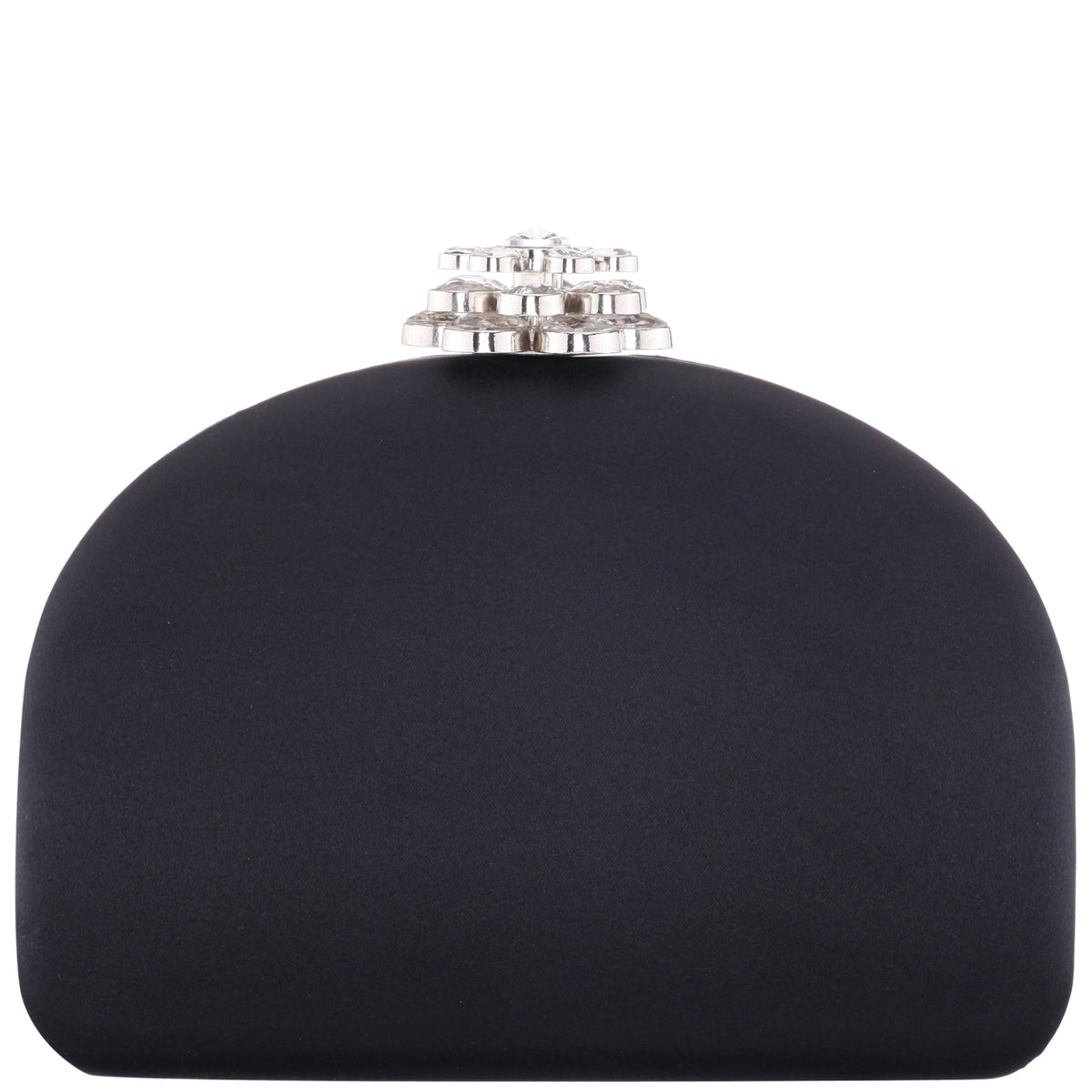 Nivi Black Satin / Glass Crystal Minaudiere | Nina Shoes