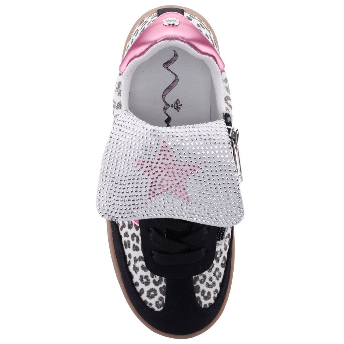 Girls Cruise Leopard Glitter Low Top Sneakers | Nina Shoes