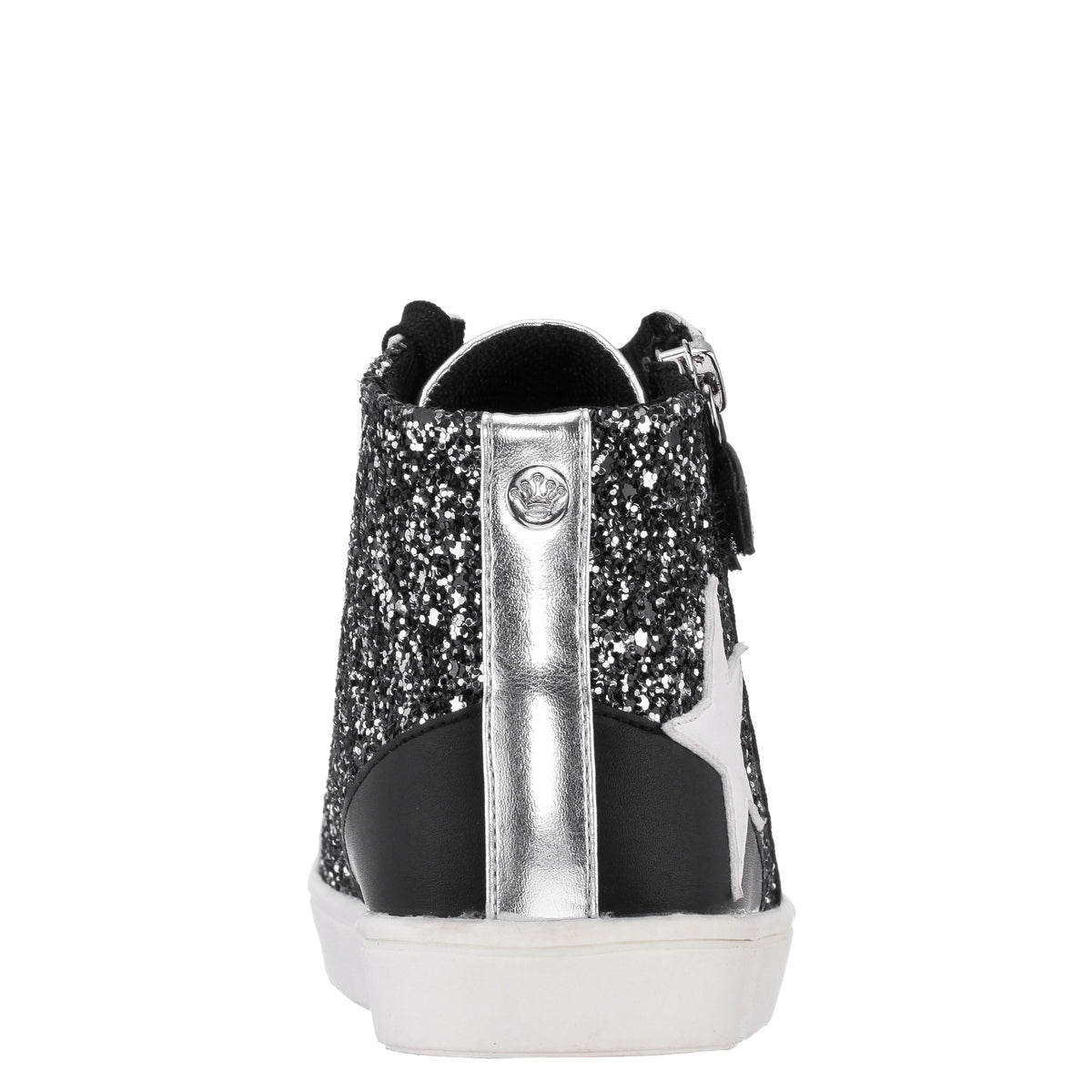 Girls Yuti Black Glitter High Top Sneakers | Nina Shoes