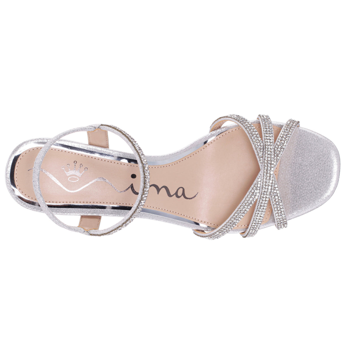 Benarda Silver Sandal Mid-Heel | Nina Shoes