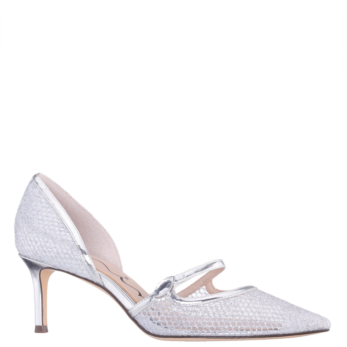 Nashly Silver Mid-Heel Pump | Nina Shoes