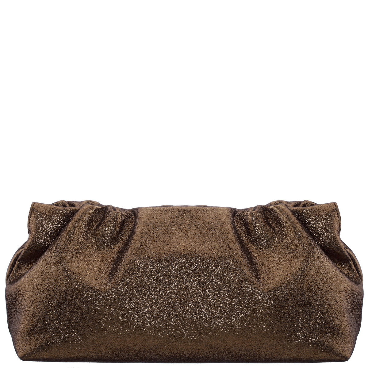 Thea-T Brown Stellarglow Fabric Frame Clutch | Nina Shoes