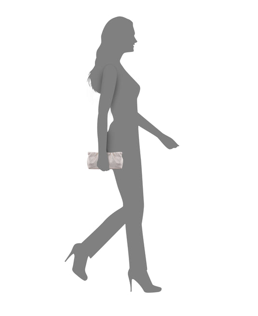 Thea-T Platino Stellarglow Fabric Frame Clutch | Nina Shoes