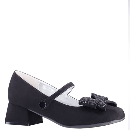 Girls Nole Black Suede Mary Jane Pumps | Nina Shoes